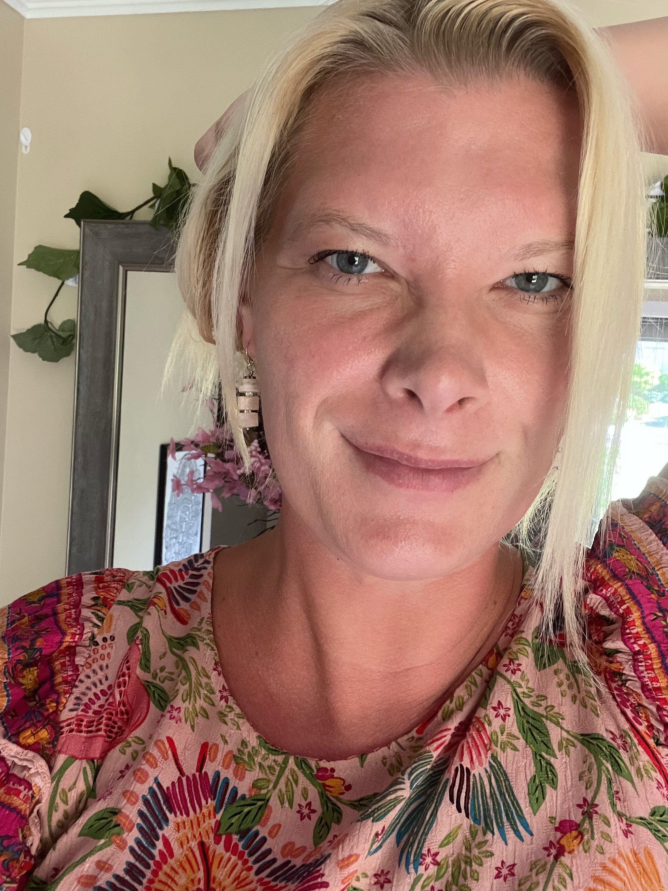 Morganite triple earrings