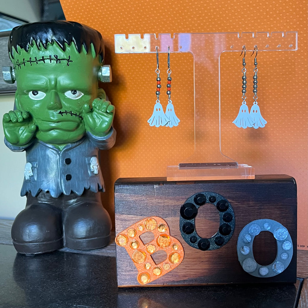Ghost dangle earrings