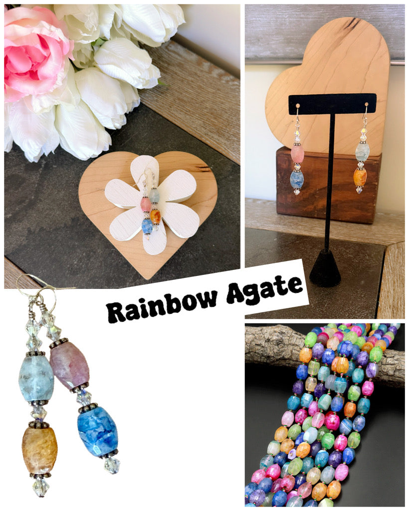 Rainbow Agate earrings