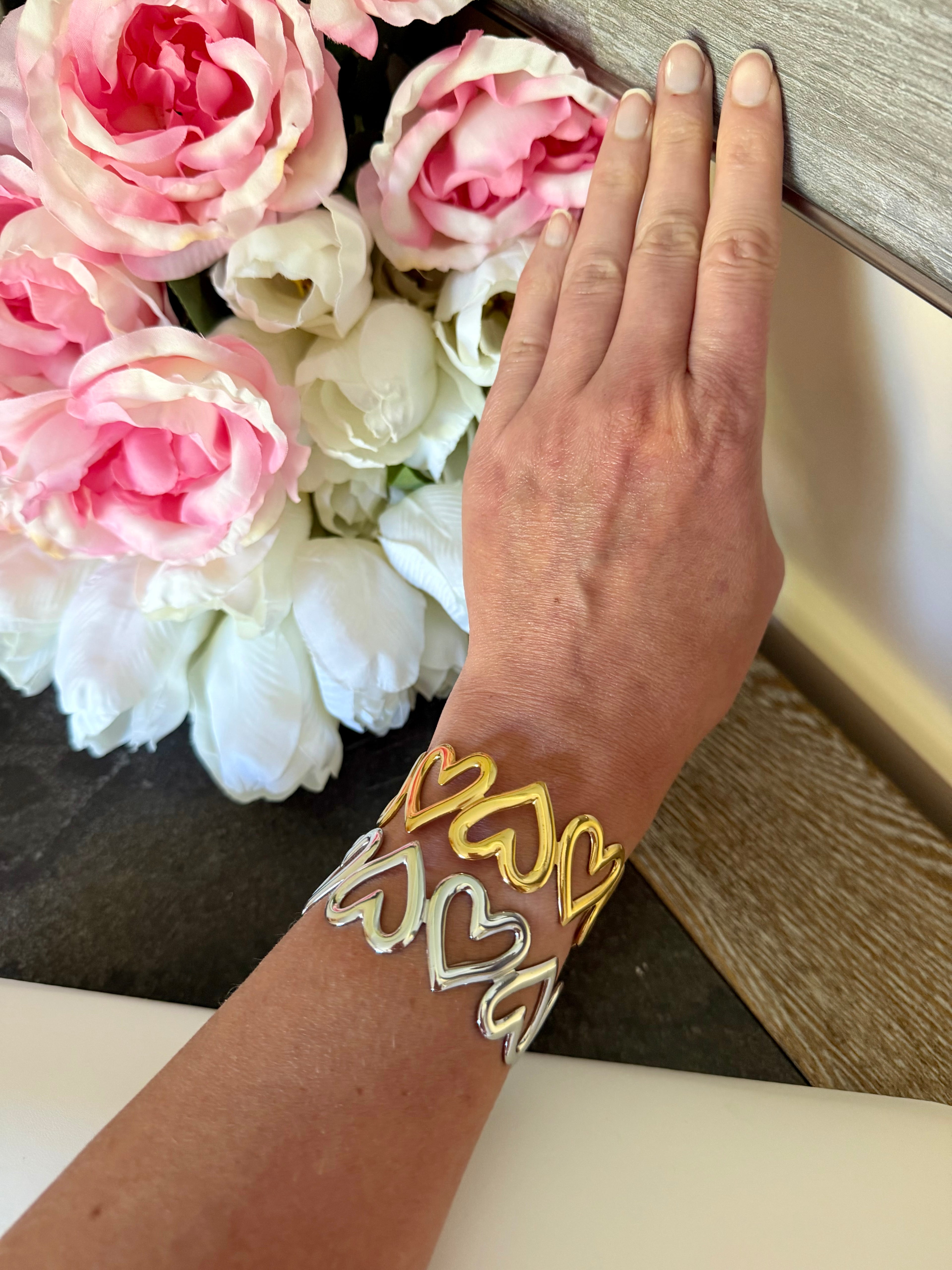 Oversized heart cuff