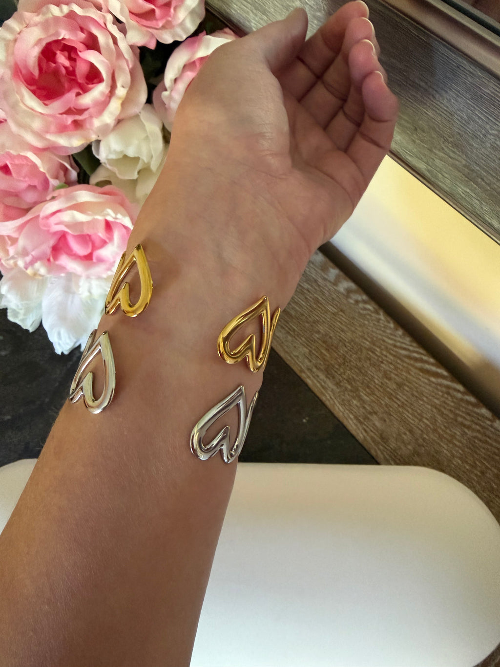 Oversized heart cuff