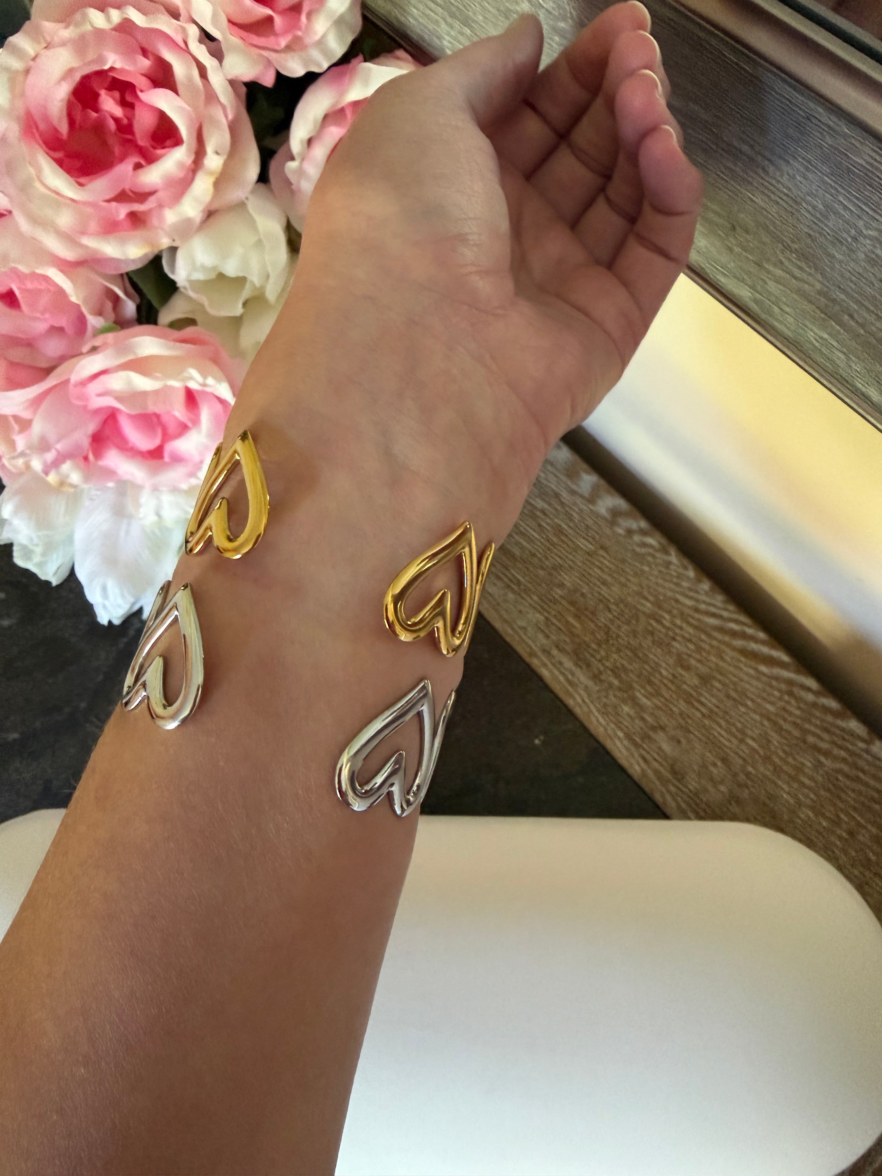 Oversized heart cuff