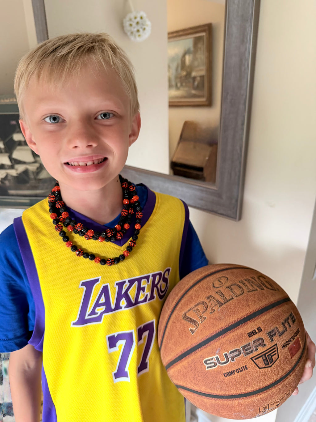Basketball Sports Bling stretch necklace