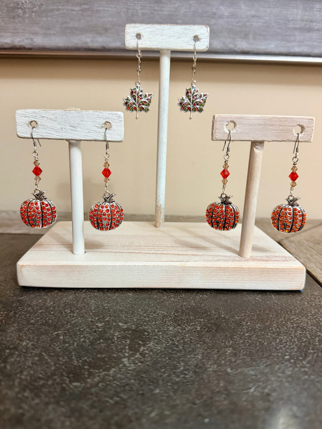 Autumn leaf earrings