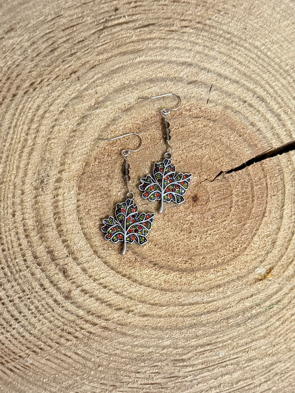 Autumn leaf earrings