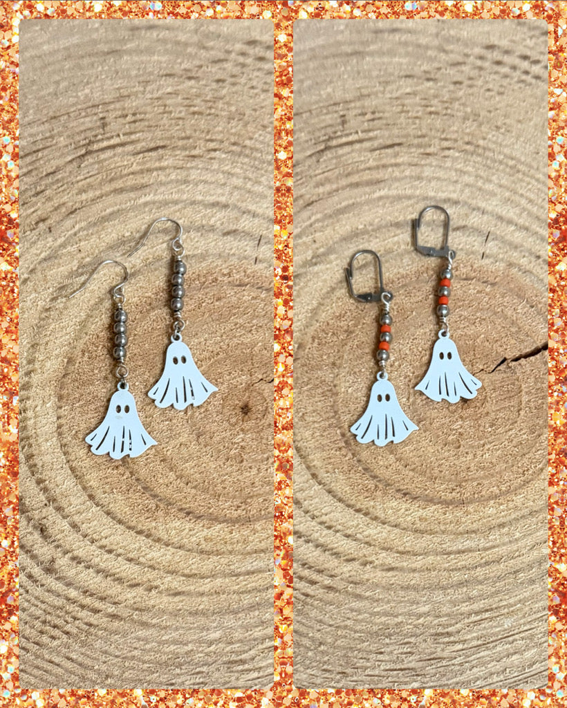 Ghost dangle earrings
