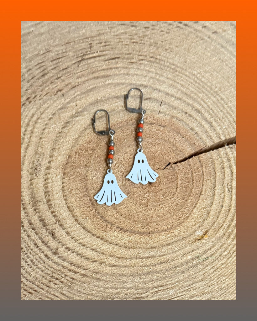 Ghost dangle earrings