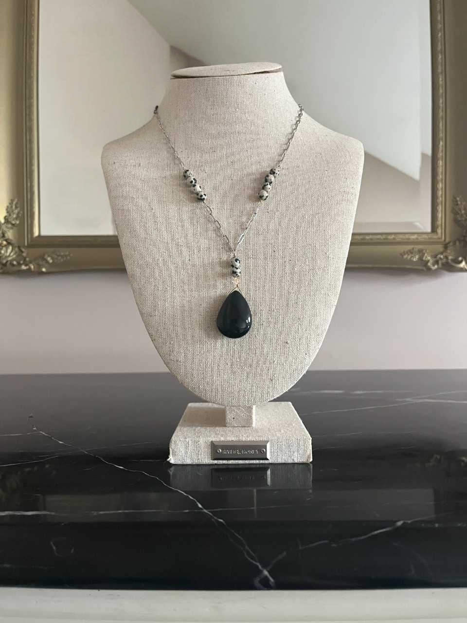 Dalmation + Black Onyx necklace