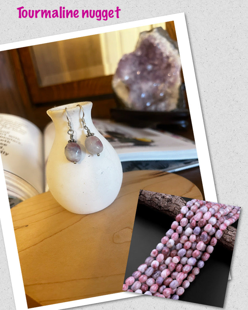 Tourmaline Nugget earrings