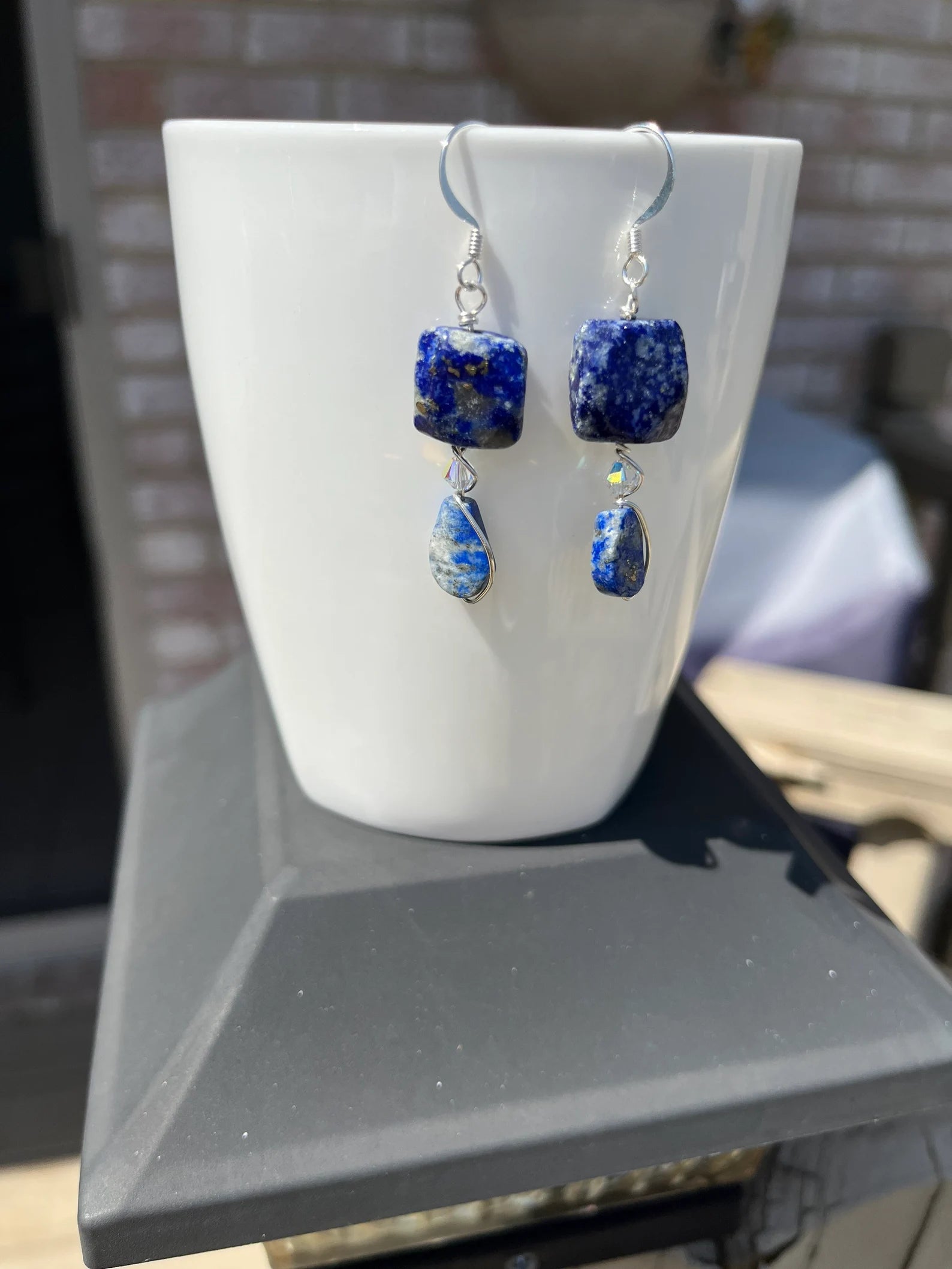 Lapis Lazuli dangle earrings