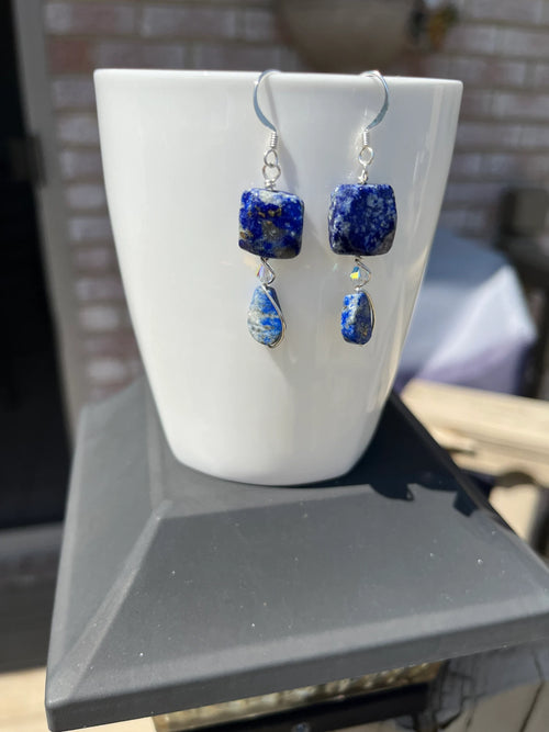 Lapis Lazuli dangle earrings