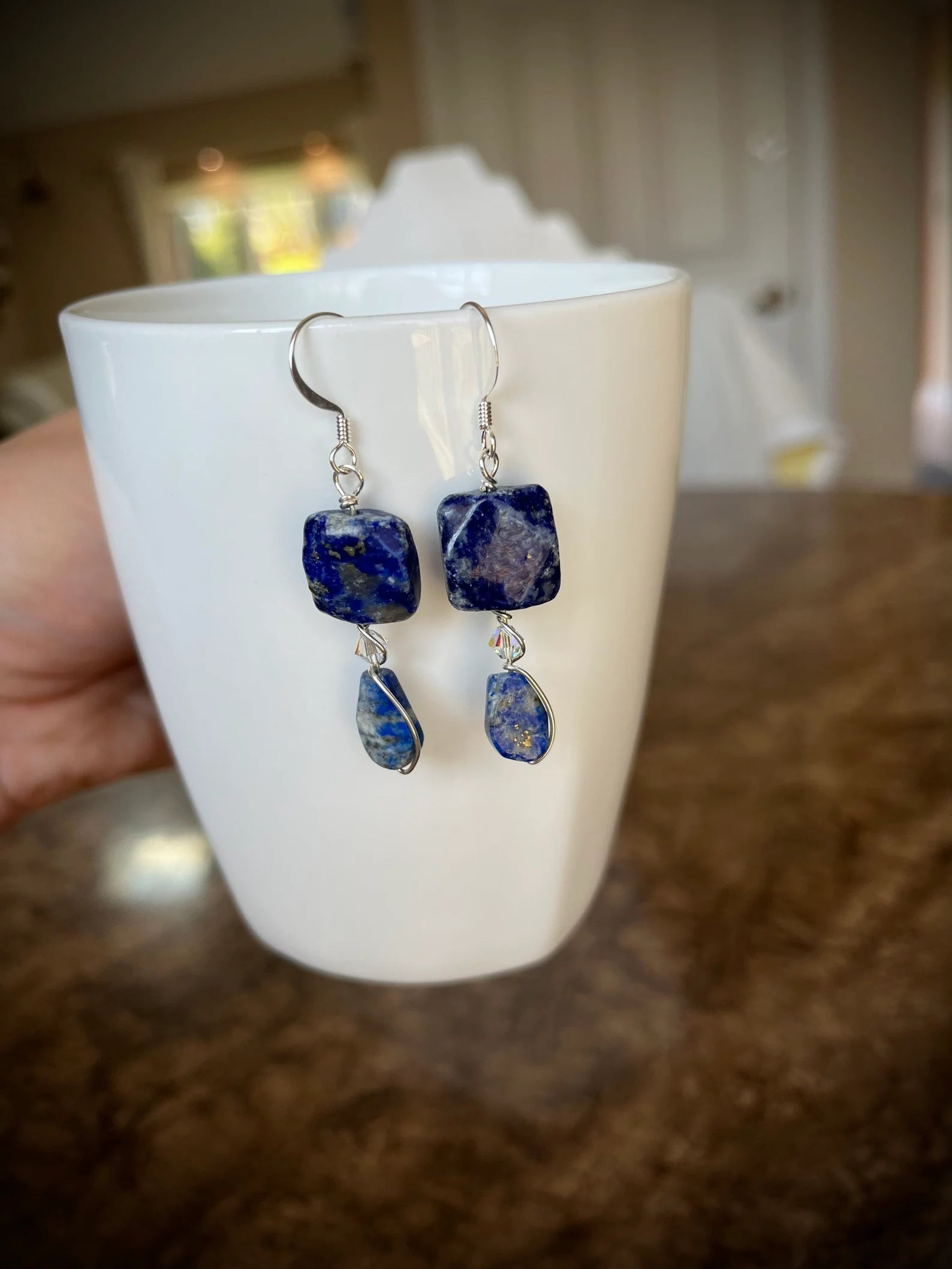 Lapis Lazuli dangle earrings
